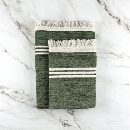Parure serviettes chenille - Un esprit spa à la maison.